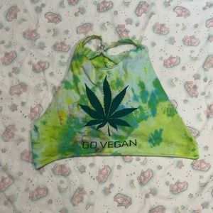 hand tie dyed cropped tank ☮️